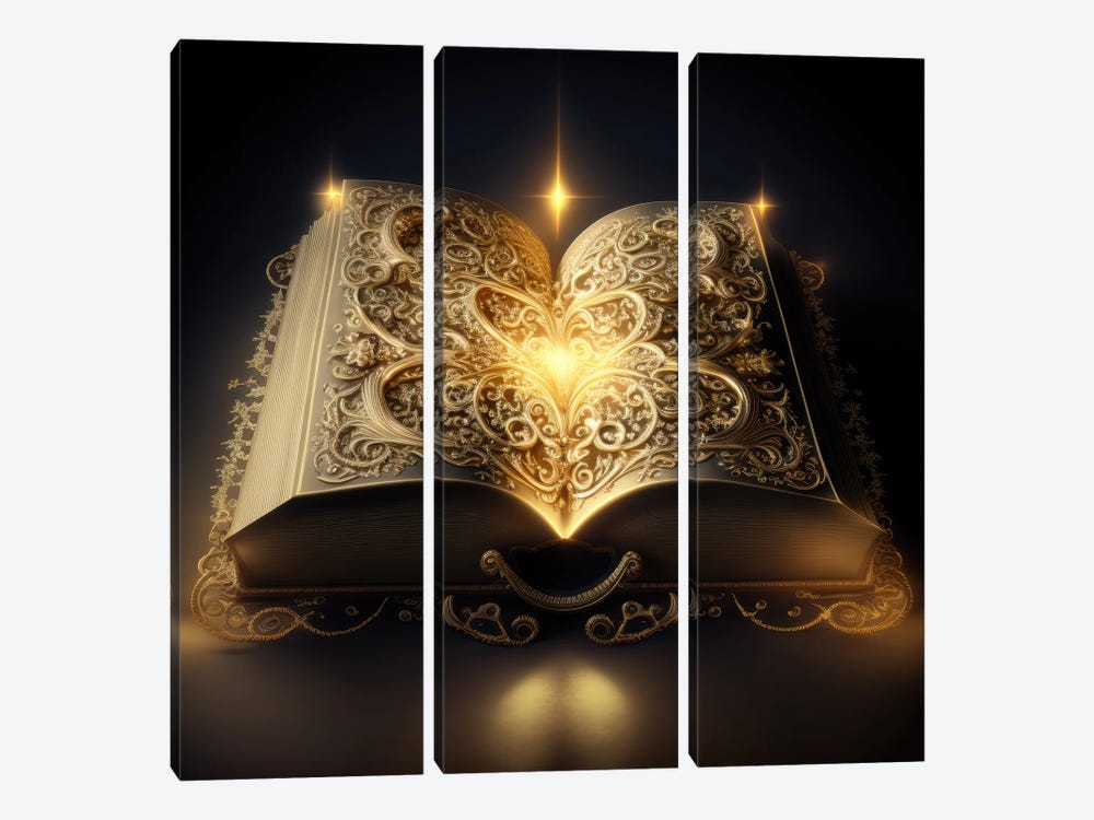 Divine Book Of Love by Spacescapes 3-piece Canvas Art