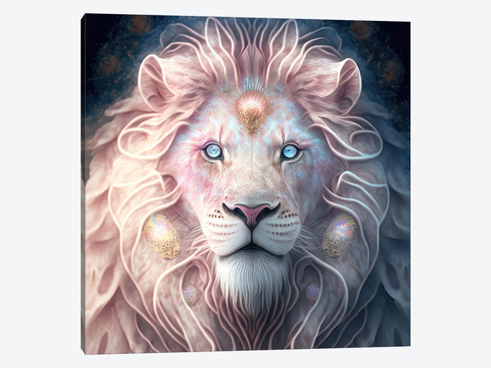 Pink Diamond Lion by Spacescapes 1-piece Canvas Art Print