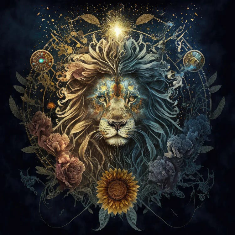Sunflower Pride, Lion by Spacescapes wall art