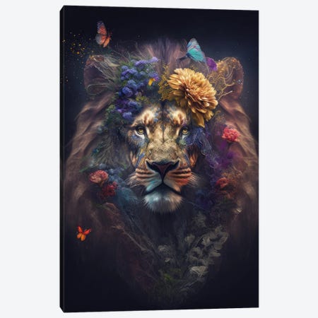 Flowering Lion Pride Canvas Print #SPU48} by Spacescapes Art Print
