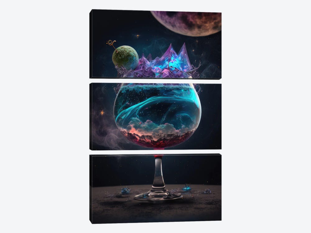 Planetary Cocktail by Spacescapes 3-piece Canvas Wall Art