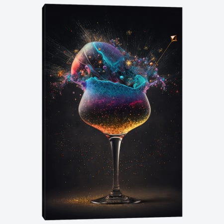 Magical Martini Canvas Print #SPU50} by Spacescapes Canvas Wall Art