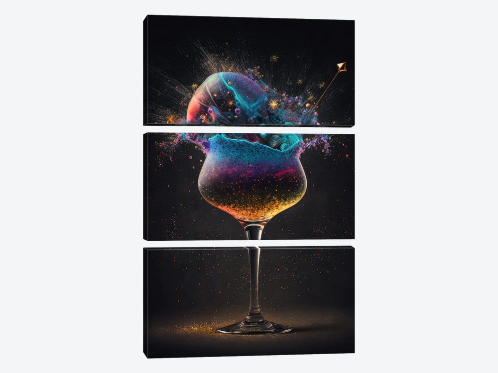 Magical Martini by Spacescapes 3-piece Canvas Wall Art