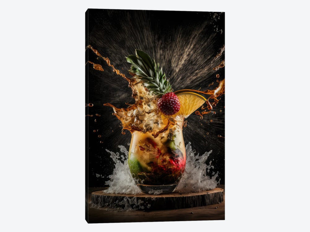 Summer Mai Tai Cocktail by Spacescapes 1-piece Canvas Art Print