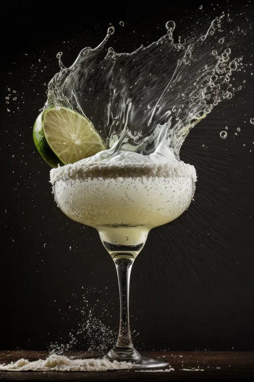 Margarita Splash Cocktail by Spacescapes wall art