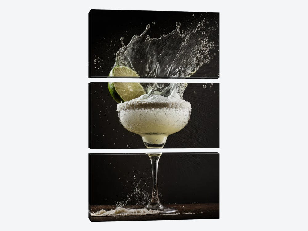 Margarita Splash Cocktail by Spacescapes 3-piece Canvas Print