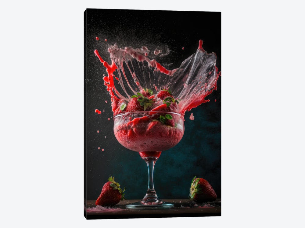 Explosive Strawberry Daiquiri by Spacescapes 1-piece Canvas Wall Art