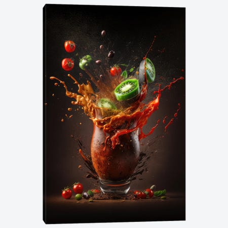 Bloody Mary Alcoholic Drink Canvas Print #SPU68} by Spacescapes Art Print