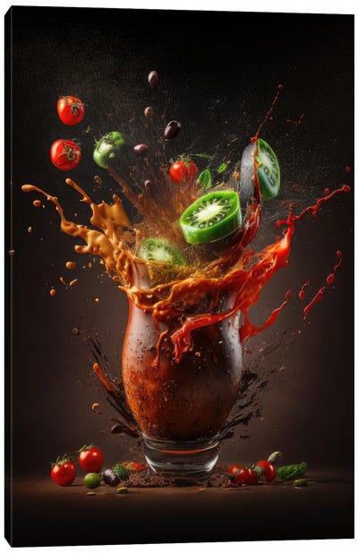 Bloody Mary Alcoholic Drink Canvas Art Print - Spacescapes