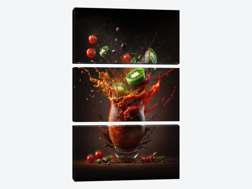 Bloody Mary Alcoholic Drink by Spacescapes 3-piece Canvas Art Print