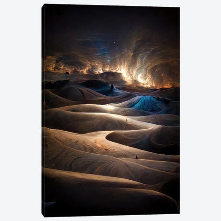 Organic Sand Dunes Canvas Print #SPU6} by Spacescapes Canvas Print