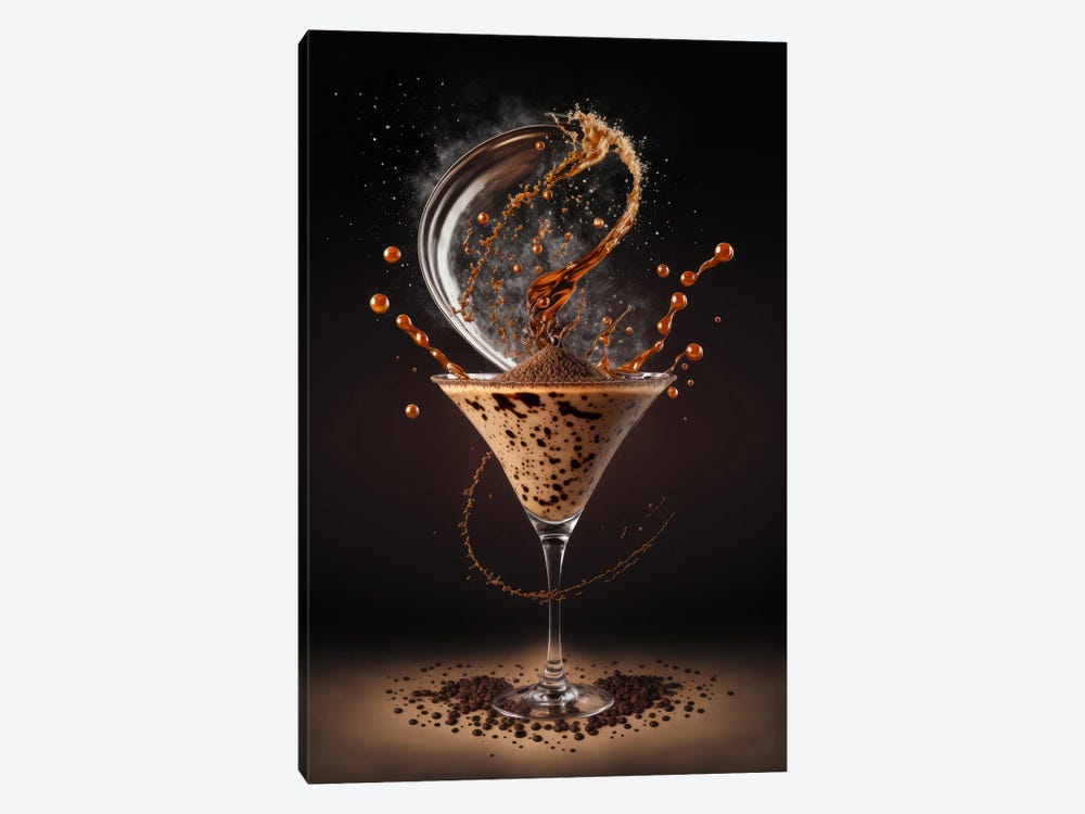Contemporary Twist, Espresso Martini by Spacescapes 1-piece Canvas Artwork