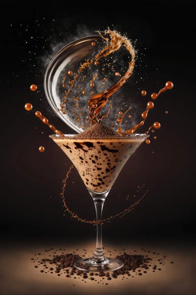 Wall Art: Contemporary Twist, Espresso Martini by Spacescapes