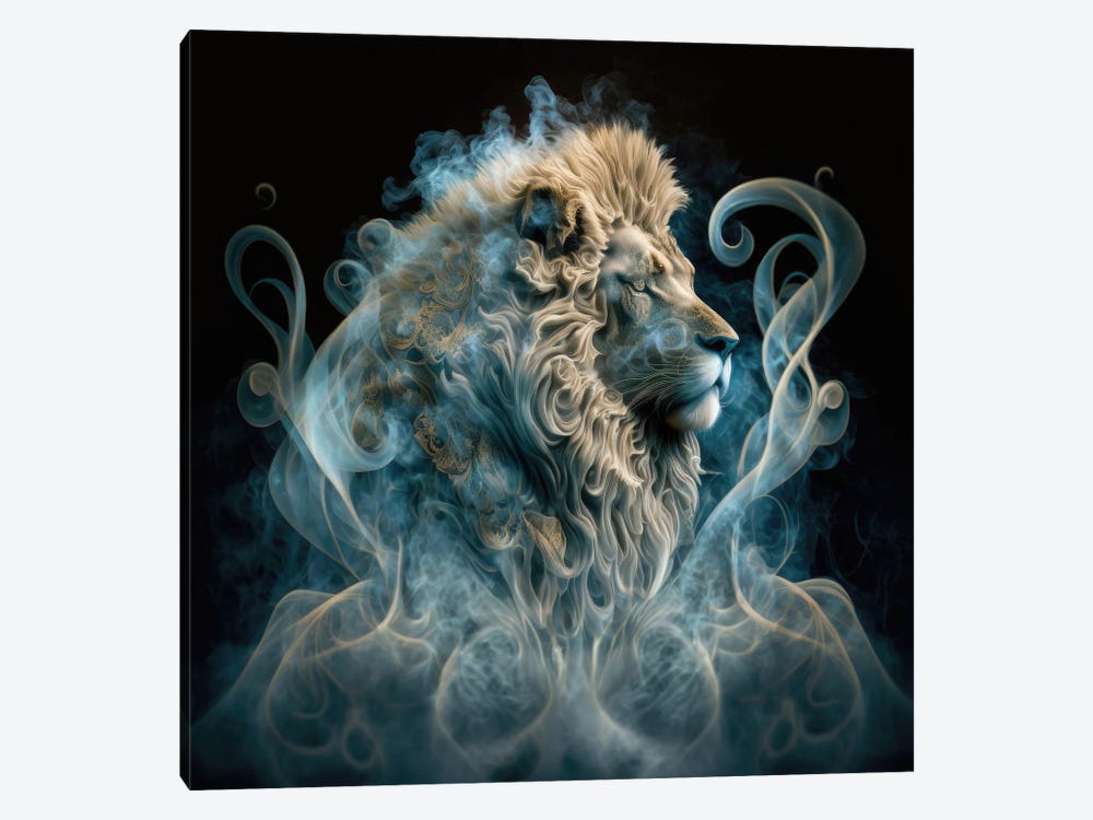 Smokey Vape Lion by Spacescapes 1-piece Canvas Art Print