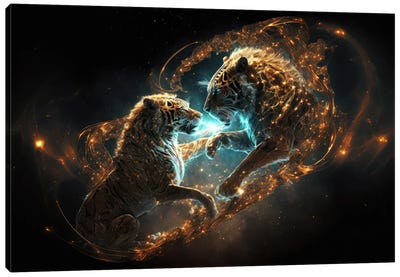 Tiger Stellar Connection Canvas Art Print - Spacescapes