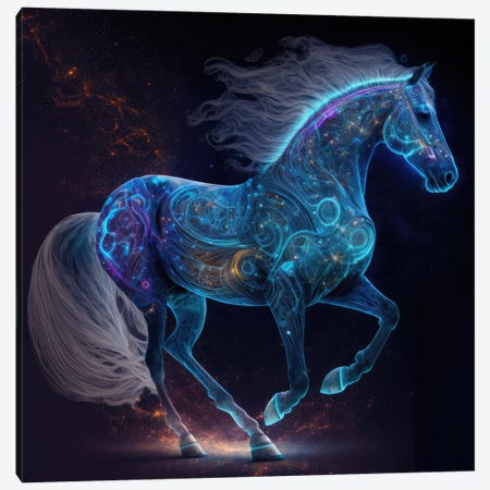 Celestial Wonder Stallion Canvas Print #SPU76} by Spacescapes Canvas Print