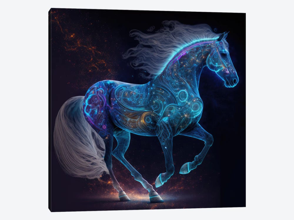 Celestial Wonder Stallion by Spacescapes 1-piece Canvas Wall Art