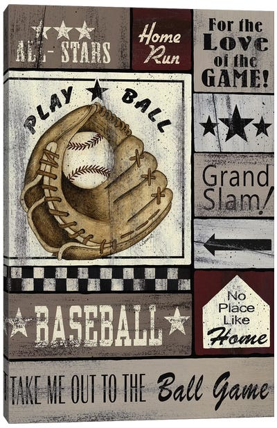 Baseball All Stars Canvas Art Print - Kids Sports Art
