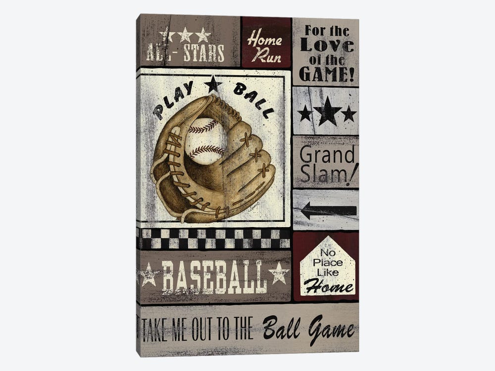 Baseball All Stars by Linda Spivey 1-piece Canvas Art Print