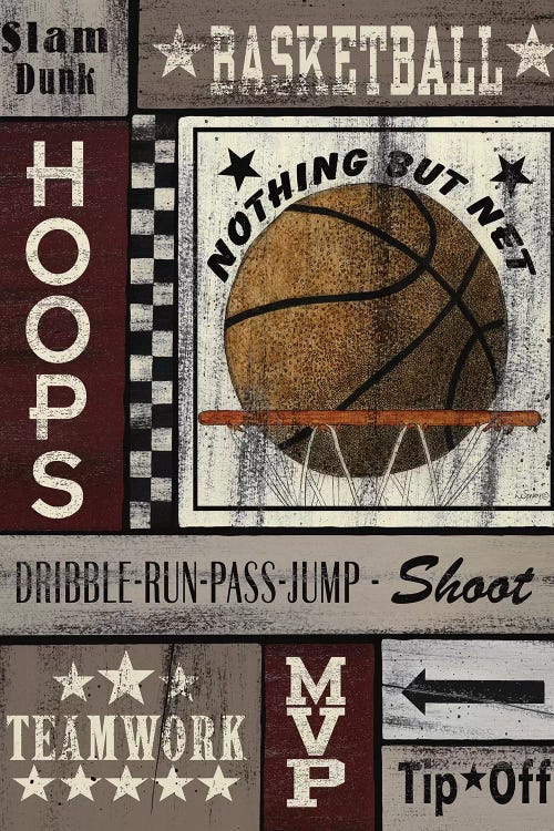 Basketball Hoops by Linda Spivey wall art