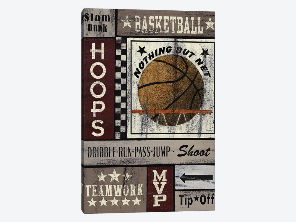 Basketball Hoops by Linda Spivey 1-piece Canvas Art Print
