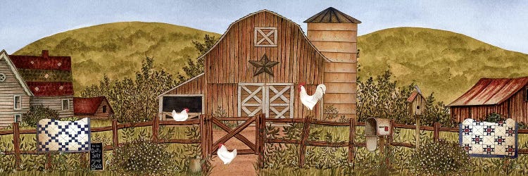 Summertime Farm by Linda Spivey wall art