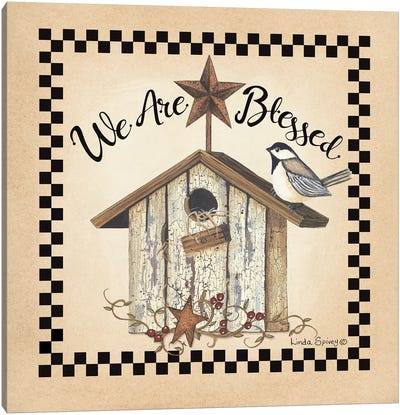 We Are Blessed Birdhouse Canvas Art Print