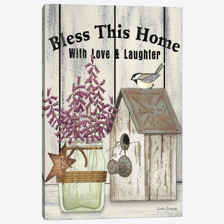 Bless This Home Canvas Print #SPV33} by Linda Spivey Canvas Print