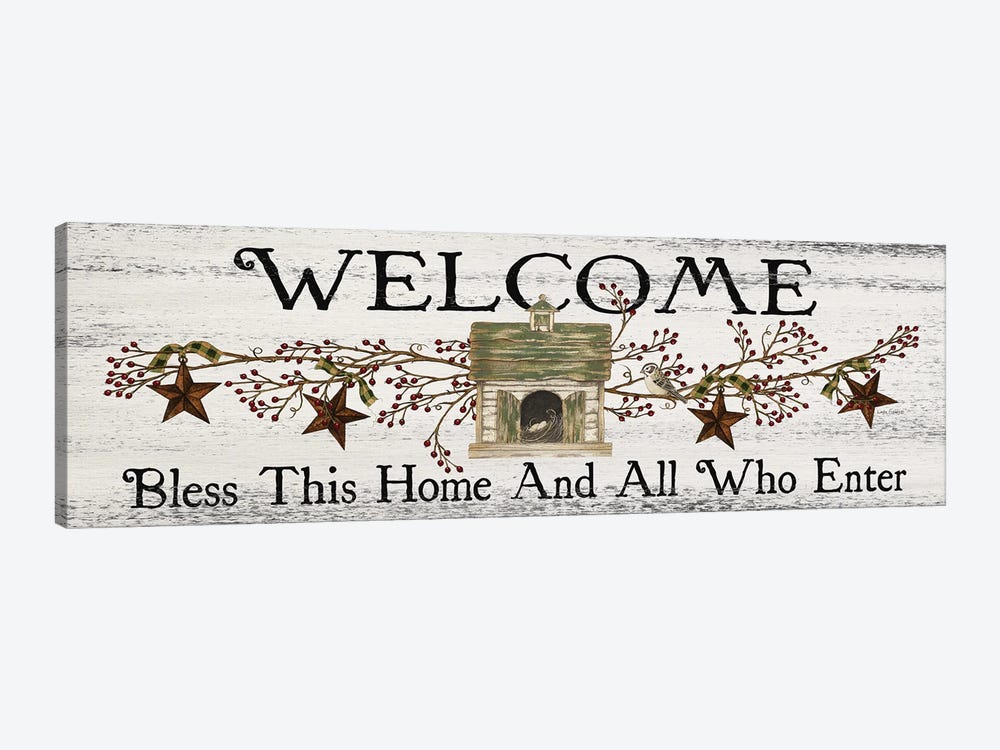 Bless This Home And All Who Enter by Linda Spivey 1-piece Canvas Artwork