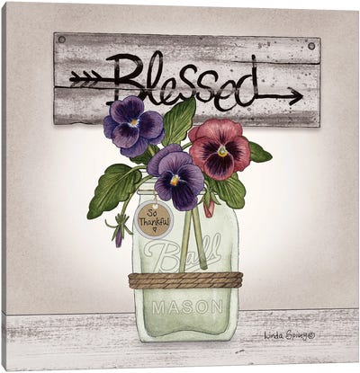 Pansy Blessing Canvas Art Print