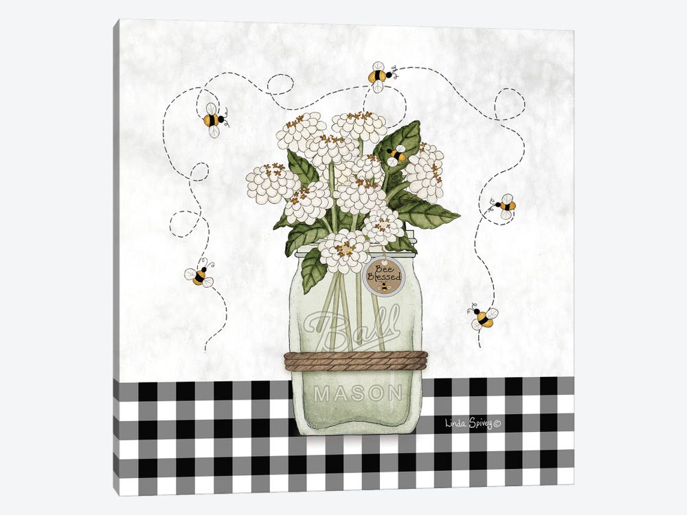Bee Blessed by Linda Spivey 1-piece Art Print