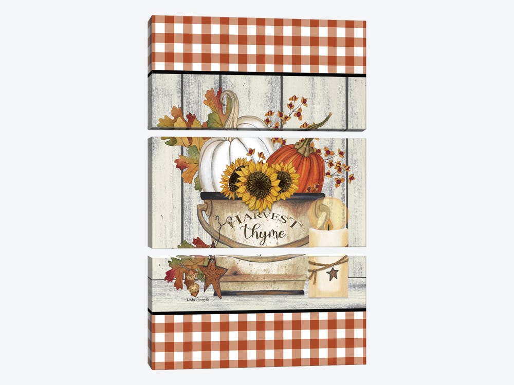 Harvest Thyme by Linda Spivey 3-piece Canvas Wall Art