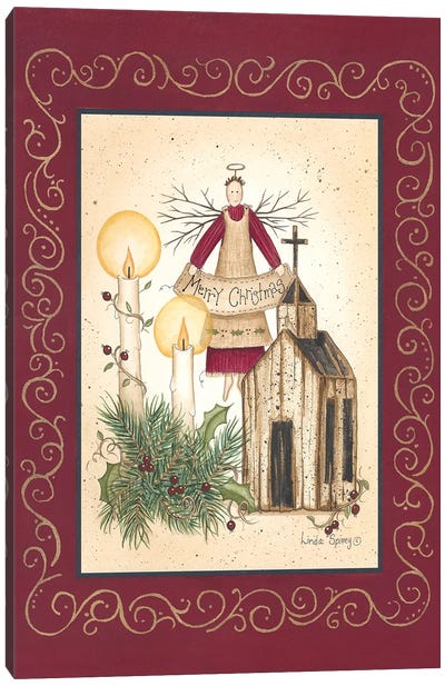 Merry Christmas Angel Canvas Art Print