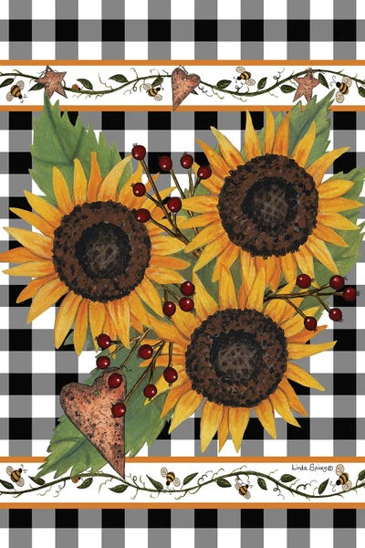 Sunflowers And Vines by Linda Spivey acrylic art print