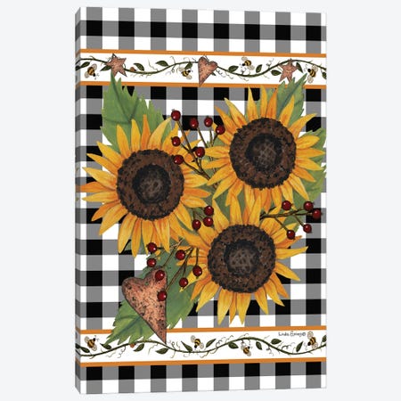 Sunflowers And Vines Canvas Print #SPV61} by Linda Spivey Canvas Art