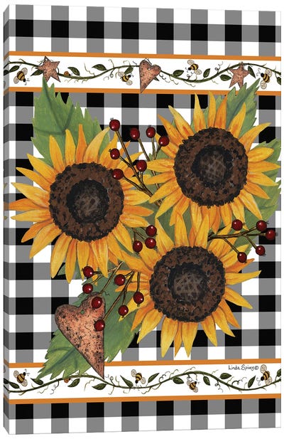 Sunflowers And Vines Canvas Art Print