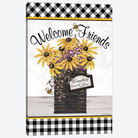 Welcome Friends Canvas Print #SPV62} by Linda Spivey Canvas Artwork