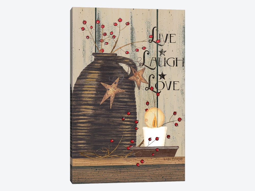 Live Laugh Love Canvas Wall Art By Linda Spivey Icanvas - Live Laugh Love Wall Art Prints