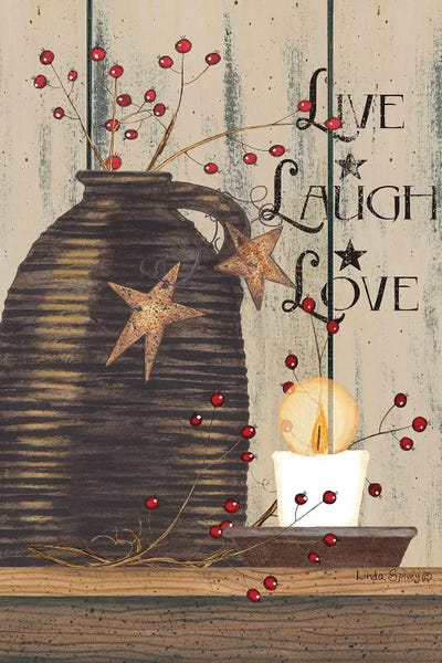 Modern Farmhouse Décor: Live Laugh Love by Linda Spivey