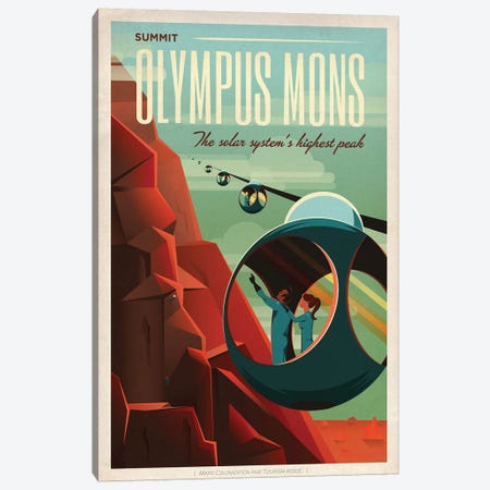 Olympus Mons Space Travel Poster Canvas Print #SPX1} by SpaceX Art Print