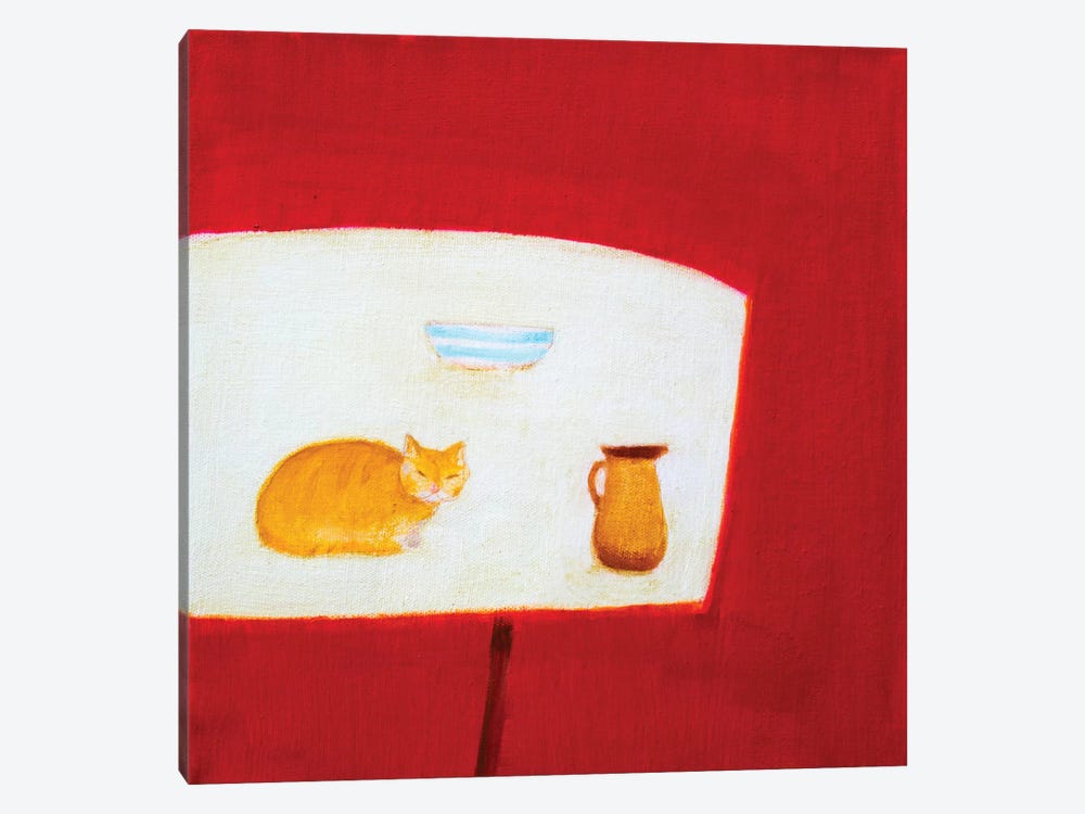 Still Life With Cat by Andrew Squire 1-piece Canvas Artwork