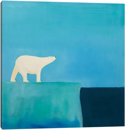 Polar Bear Canvas Art Print - Andrew Squire
