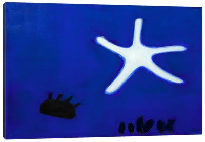 Starfish Canvas Art Print - International Klein Blue