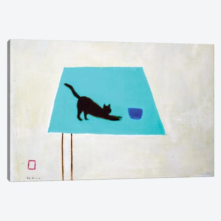 Cat On Table Canvas Print #SQU8} by Andrew Squire Art Print