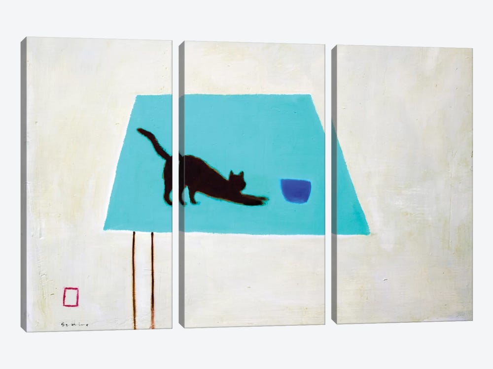 Cat On Table by Andrew Squire 3-piece Canvas Artwork
