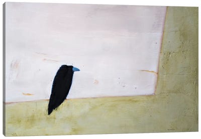 Crow Window Canvas Art Print - Raven Art