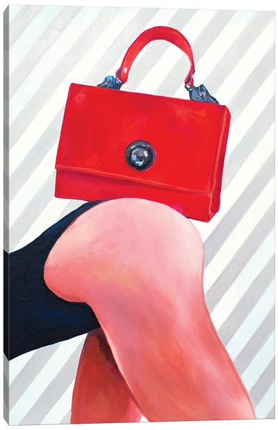 Red Bag Canvas Art Print - Sasha Robinson
