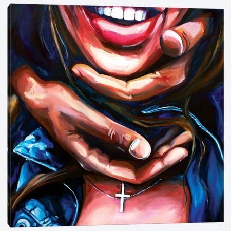 I Want You To Smile II Canvas Print #SRB105} by Sasha Robinson Art Print