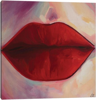 Chanel lips Canvas Art Print - Sasha Robinson