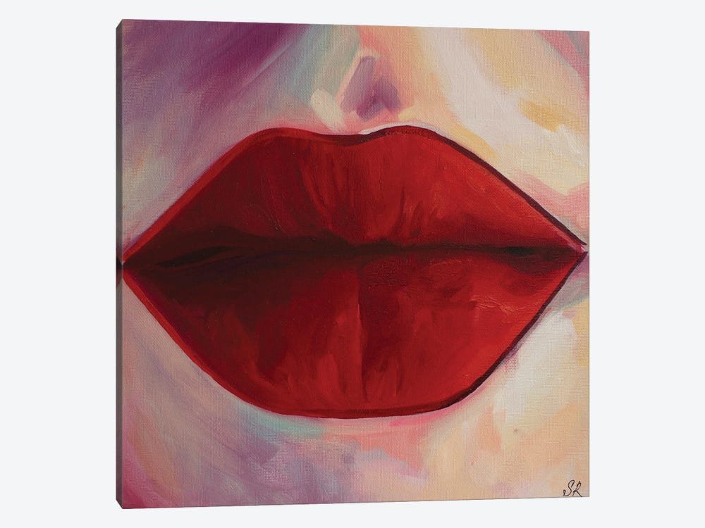 Chanel lips by Sasha Robinson 1-piece Canvas Art Print